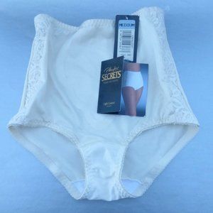 Playtex Beige Lace Panty Full Brief Shapewear Light Tummy Control Girdle Medium